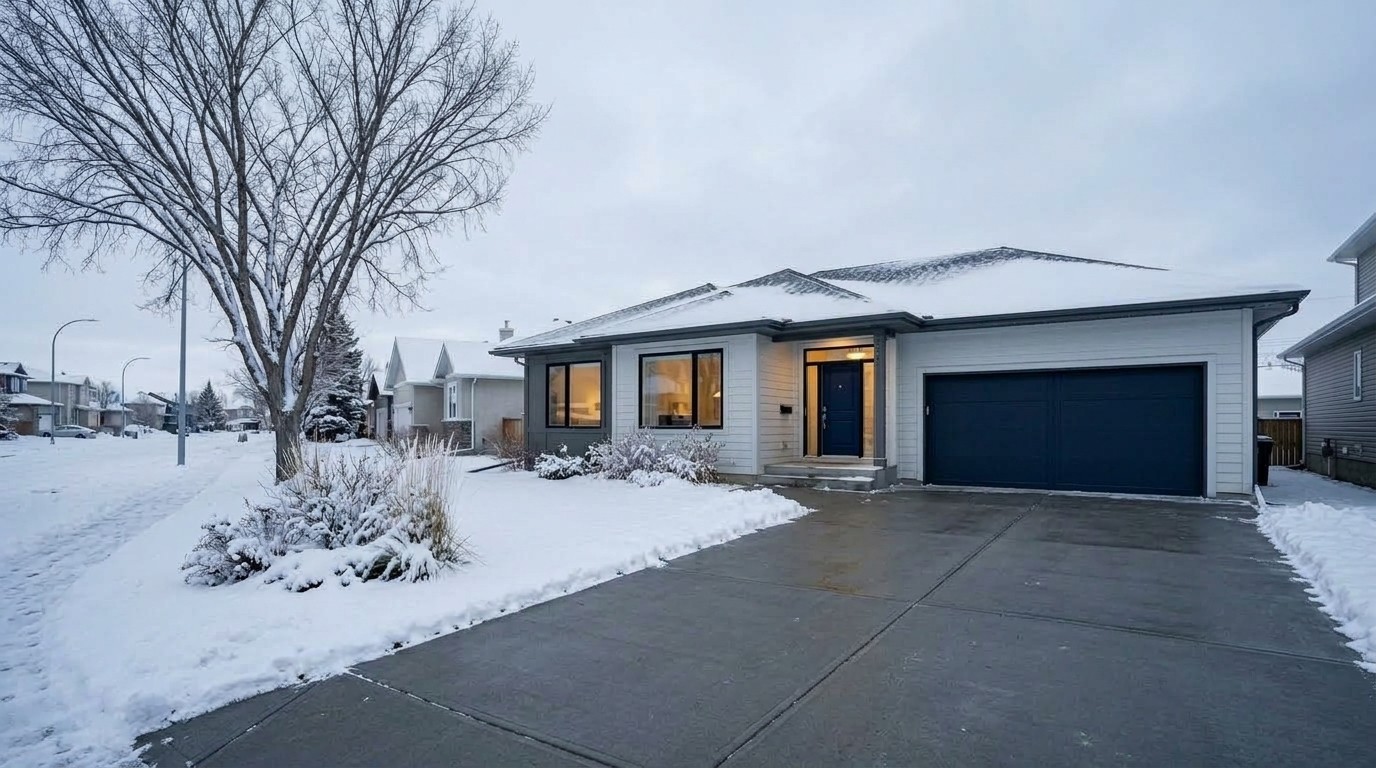 Driveway professionally cleared of snow by Snow Busters